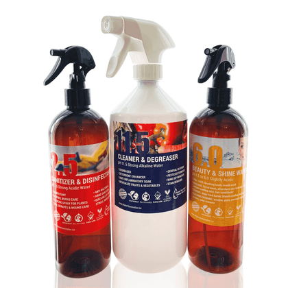 Bottle Set: pH Functional Water Sprays with Style A Labels | Set of 2+1