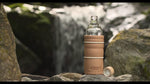 Glass Bottle: Lagoena Flower of Life | Cork Sleeve | Restructured Water