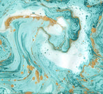 K8 Luxury Decal: Marble | Ocean Teal & Gold