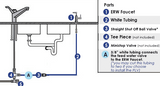 Faucet Kit for ERW Device : single 90-degree spout | satin nickel