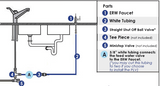 Faucet Kit for ERW Device : single spout | satin nickel